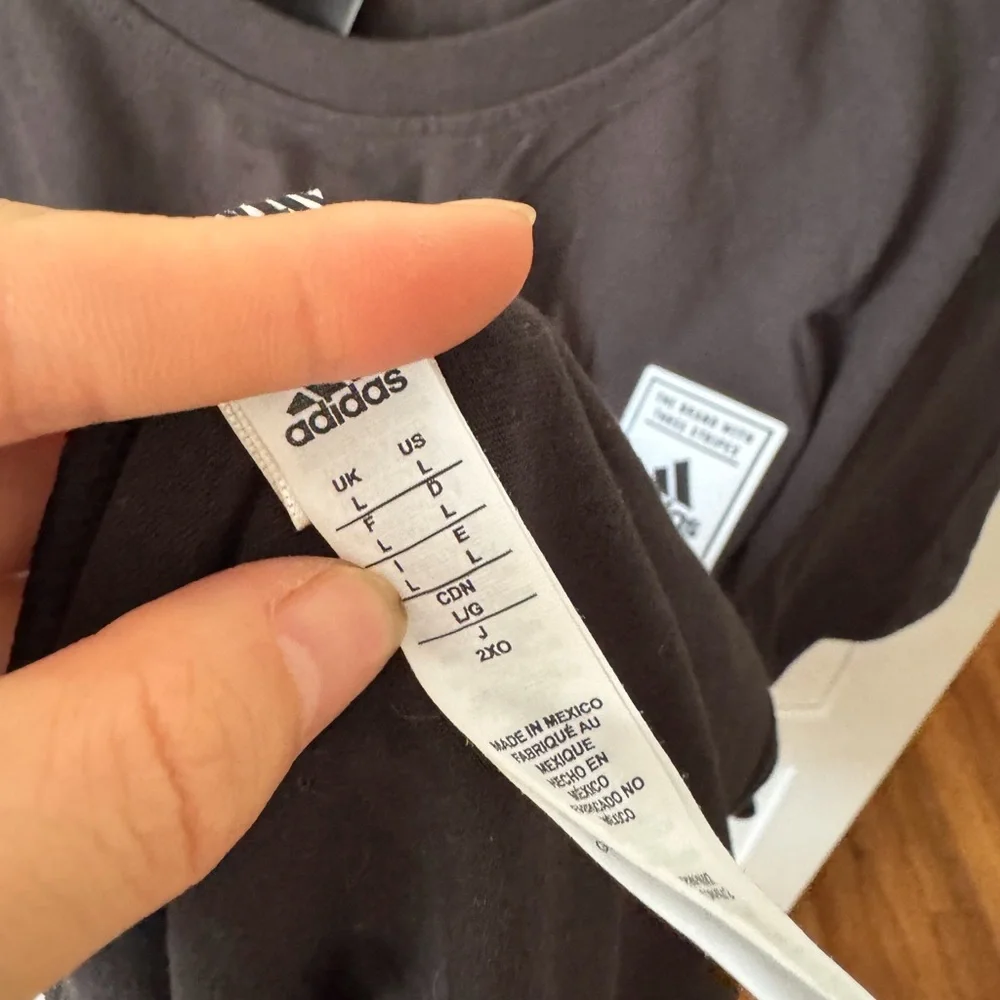 adidas Black Short Sleeve Crew Tee with Chest Patch